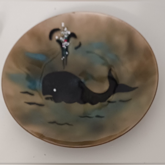 Vintage Bovano Handcrafted Copper Whale Plate - Picture 3 of 4